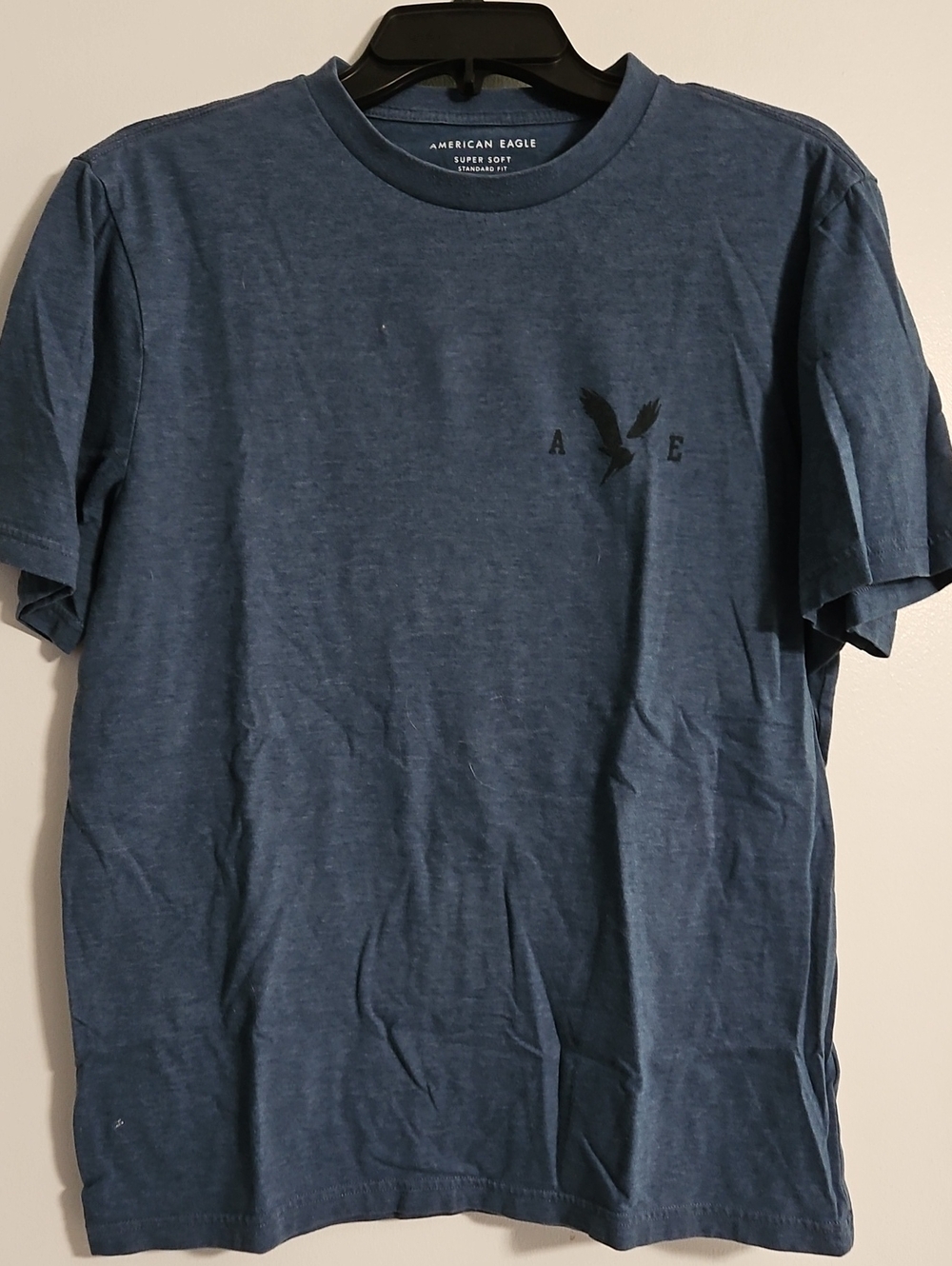 American Eagle Outfitters Indigo Blue Short-Sleeve Crewneck Tee